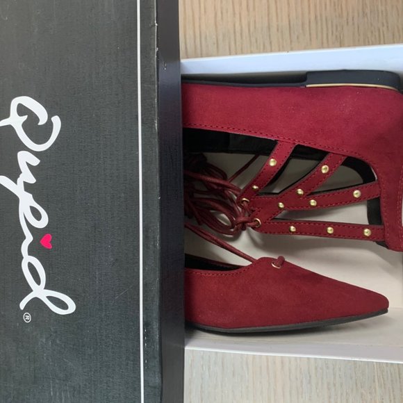 😎 QUPID "Strike-13" Burgundy Suede PU (7.5) - Picture 8 of 8